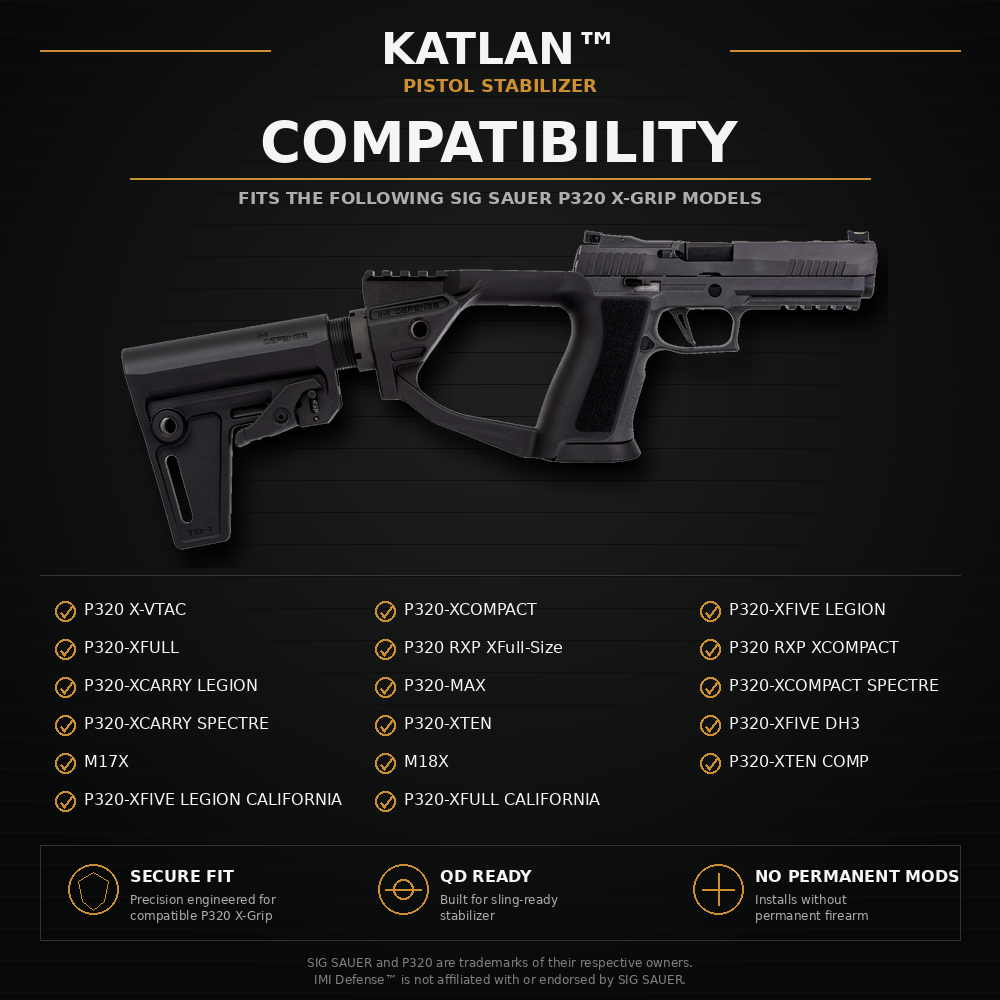 KATLAN™ Pistol Stabilizer - Sig Sauer P320 X-Grip Fit - Image 6